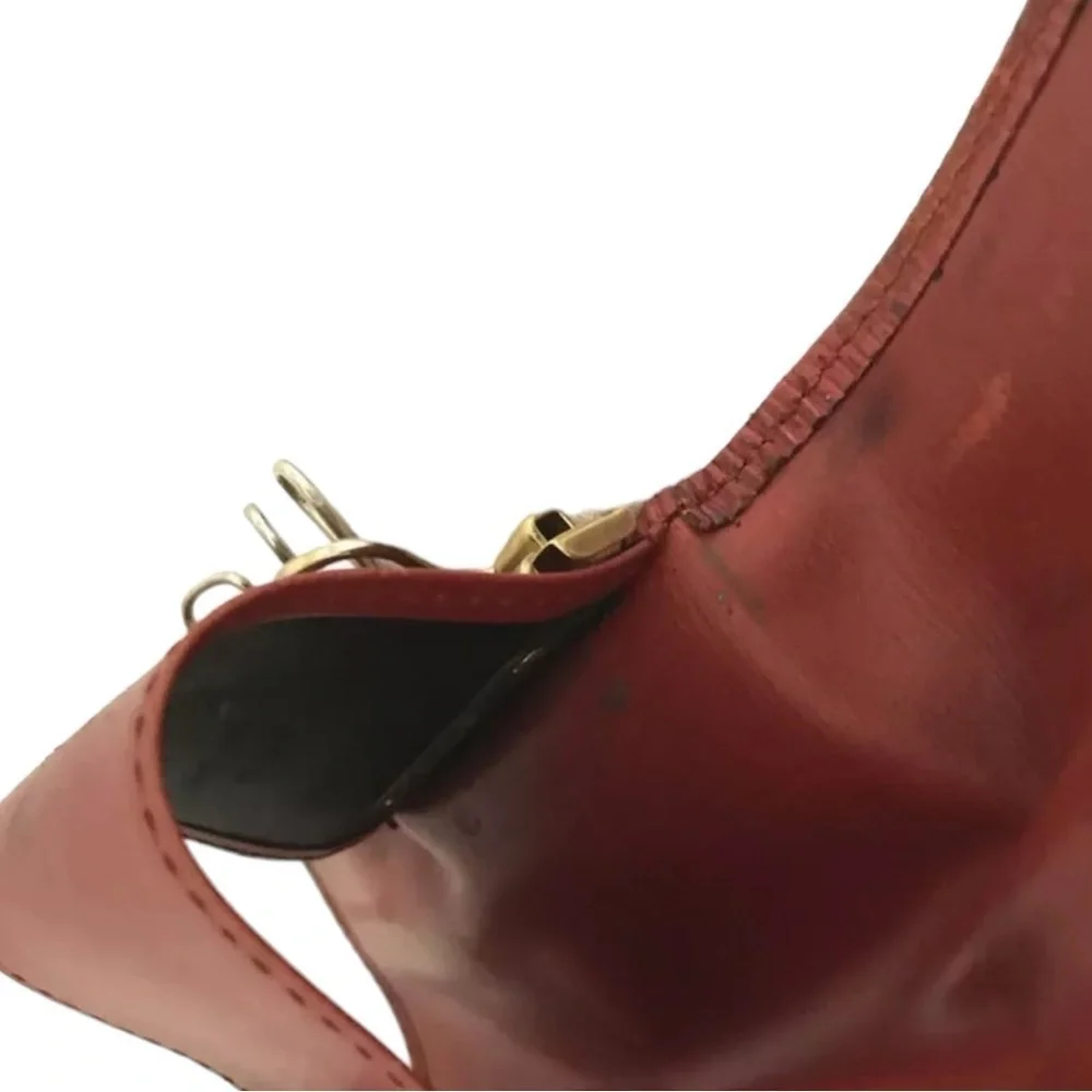 Red Epi Leather Key Wallet With Six Hooks